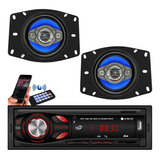 Kit Radio Bluetooth Fm Usb Controle Mp3 +par Falante 4x6