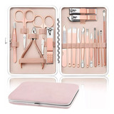 Set Cortauñas De Acero Inoxidable 18 Piezas Nail Art Tools