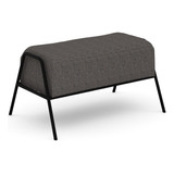 Sillon Puff Para Salas Modernas De 2 Plazas Tkan85 Color Gris Diseño De La Tela Addisson Y Velvao