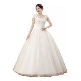 Vestido De Noiva Longo Estilo Princesa Branco Elegante Para