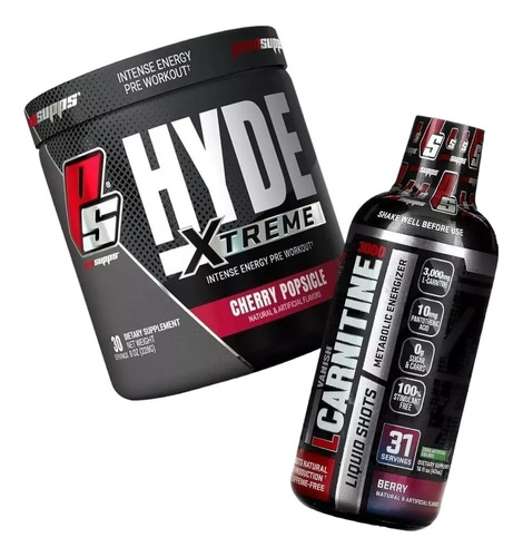 Hyde Xtreme (pre Workout) + L Carnitina 3000 - Prosupps
