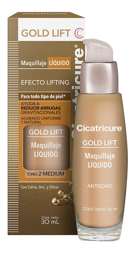 Cicatricure Gold Lift Maquillaje Líquido Tono 2 Medium 30ml