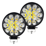 Juego 2 Mini Faros 14 Led Auxiliar Blanco 12/24v 4x4 Envio