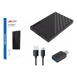 Case Ext. Hiksemi P/disco 2.5 Usb Tipo C 3.1 + Otg Usb A / C Color Negro