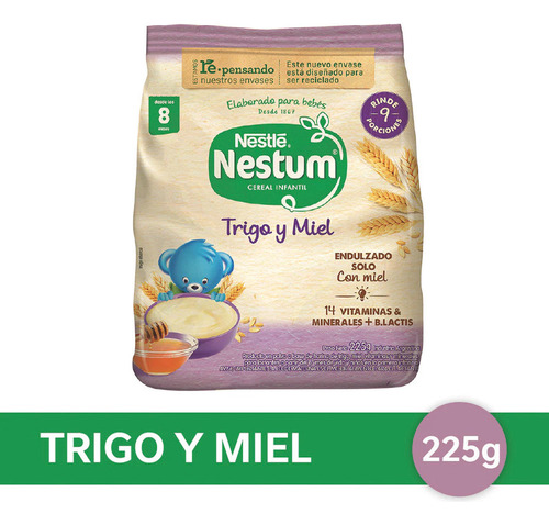 Alimento Nestum Trigo Y Miel Sin Azúcar 225 G