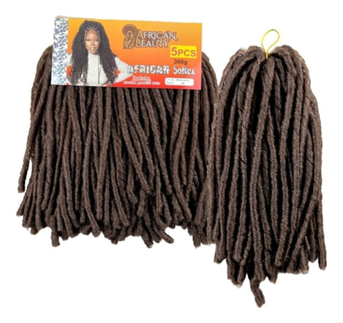 Apliques De Cabelo Cabelo Sintético Nina Softex Estilo Crochet Braids, 30 Chocolate De 70cm - 1 Mecha Por Pacote