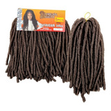 Apliques De Cabelo Cabelo Sintético Nina Softex Estilo Crochet Braids, 30 Chocolate De 70cm - 1 Mecha Por Pacote