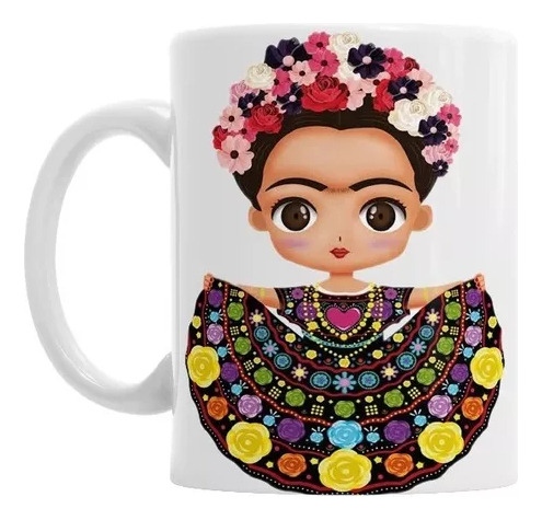 Pocillo Mug - Frida Kahlo - Kawaii - Diseño 1