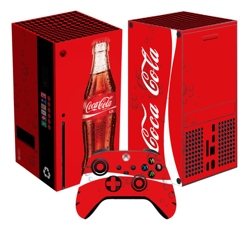 Skin Coca Cola Refrigerador Para Xbox Series X Set Stickers