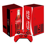 Skin Coca Cola Refrigerador Para Xbox Series X Set Stickers