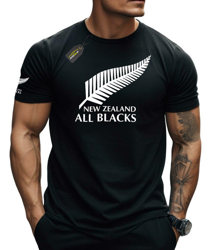 Polera-all Blacks Rugby Frente Espalda #1