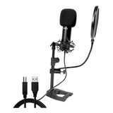 Microfono Mic Condenser Profesional Ionify Um Vocal Podcast Color Negro