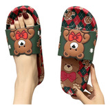 Lindas Pantuflas De Mujer Con Oso Y Figura De Anime