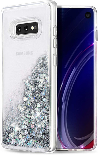 Funda Para Samsung Galaxy S10e (brillos Plateados)