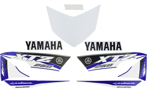 Kit Adesivos Yamaha Xtz 250 Lander 2016 Azul