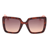 Lentes De Sol Havana Oscuro Degradé Guess Gu0010352f