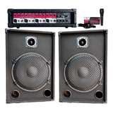 Combo 2 Bafles 15 500w/consola Senon Usb/buetooth/radio 1mic