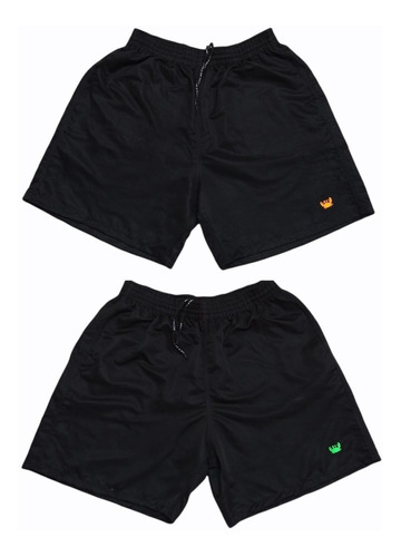 Kit 2 Shorts Moda Praia Plus Size Liso G1 G2 E G3 Relaxado