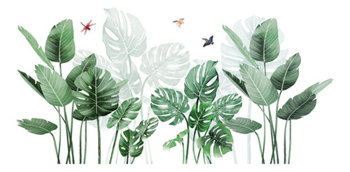 Adhesivos De Pared H Tropical Plants Leaves Home & Children'