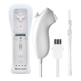 Controle Wii Remote Plus + Nunchuk Compatível Nintendo Wii/u Cor Branco