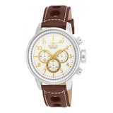 Reloj Invicta 16010 Marrón Hombre Color De La Correa Plateado