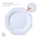 Kit 12 Pratos Rasos Jantar Porcelana Schmidt Prisma 2a Linha