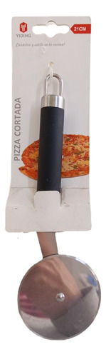 Cortador De Pizza 21 Cm, Metal Y Acero Color Gris