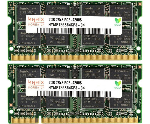 Memória Ram Notebook Hynix 2x 2gb = 4gb Ddr2 533mhz Pc2 4200