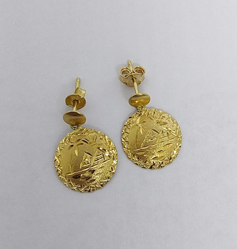 Par De Brincos Ouro 18k 750 Escrava 13mm