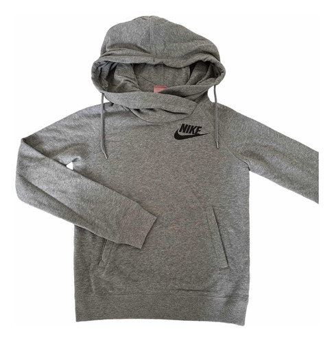 Buzo Gris De Algodón Con Capucha Original De Nike De Mujer