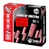 Caja 100 Mts Cable Iusa Rojo Thw Cal 12 Awg 100% Cobre