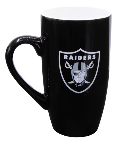 Nfl Taza Ceramica Raiders, Negra, 500 Ml