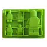 Forma Molde Silicone Verde Blocos Lego Chocolate Sabonete