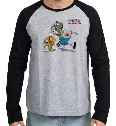 Camiseta Manga Cumprida Hora De Aventura Adventure Time Finn