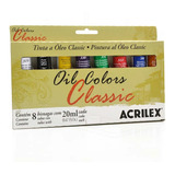 Tinta Óleo Colors Classic 20ml Com 8 Cores - Acrilex