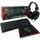 Kit Gamer 4 En 1 Teclado Mouse Audifonos Y Pad Mouse