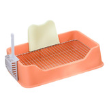 Caja De Arena Para Inodoro Para Perros Y Mascotas, Naranja