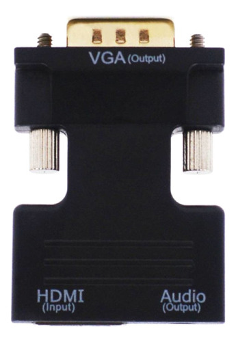 Convertidor De Hdmi A Hembra Macho A Vga Con Adaptador De