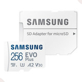 Cartão Memória Samsung 256gb Microsd Evo Plus + Adaptador 