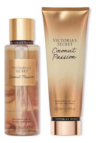 Kit Victorias Secret Coconut Passion Body Splash 250ml + Creme Hidratante 236m