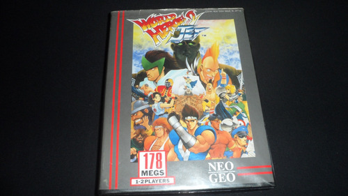 Neo Geo Aes Cartucho World Heroes 2 Jet Y Estuche.