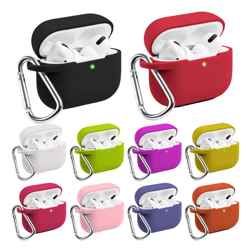 Capa Case Silicone Para AirPods Pro Mosquetão Gancho Premium