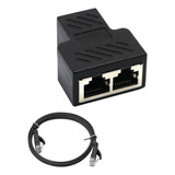 Extensor Divisor De Enchufe De Red Ethernet De 1 A 2 Sockets