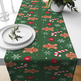 Caminho De Mesa Trilho De Mesa Natal Natalino 200cm X 40cm