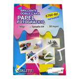 Papel Fotográfico Doble Cara Brillante 50 Hojas 140 Gm A4