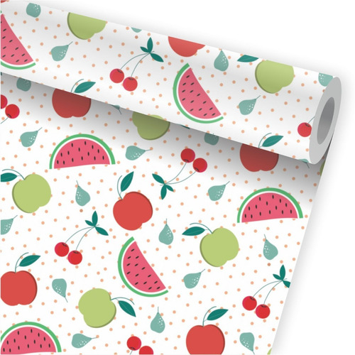 Papel De Parede Cozinha Frutas Melancia Kit 02 Rolos A206