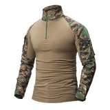 Polera Táctica Combat Shirt Estilo Militar Airsoft Ripstop