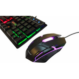 Set Teclado Y Mouse Gamer Rgb Multicolor