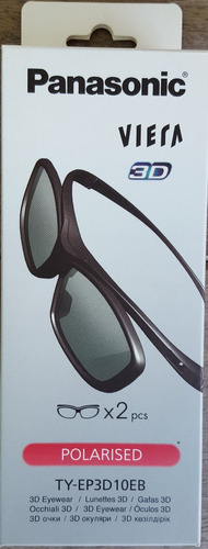 2 Óculos Passivos 3d Panasonic Tyep3d10eb Lentes Polarizadas