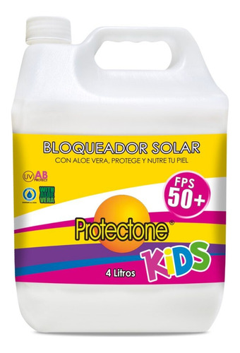 Granel, Bloqueador Solar Fps 50+ Kids (4 Ltrs) Protectone
